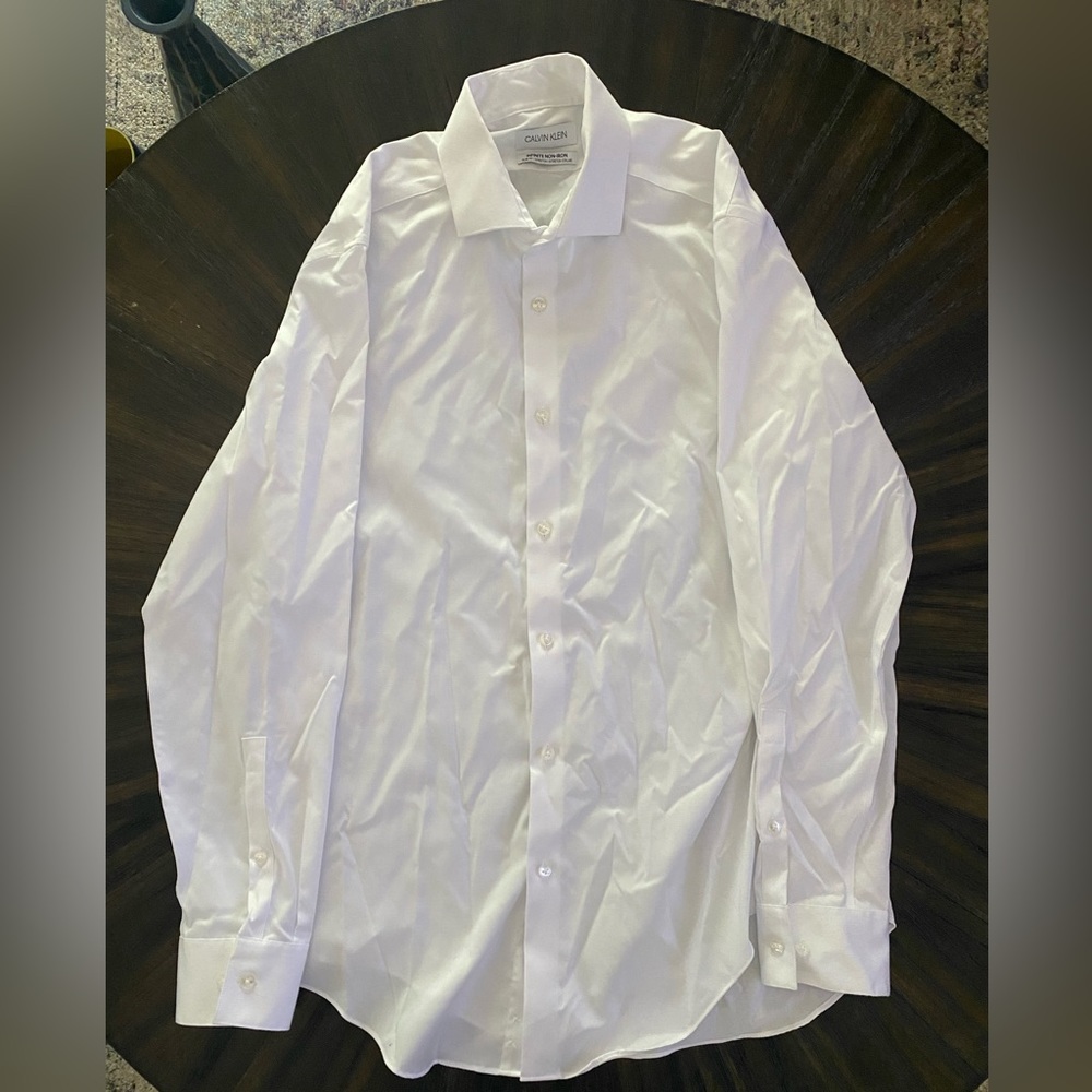 calvin Klein white button down